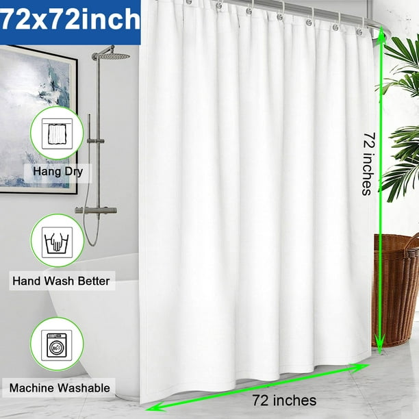 HKEEY 72" W x 72" H PEVA Shower Curtain,Waterproof Opaque Shower Liner