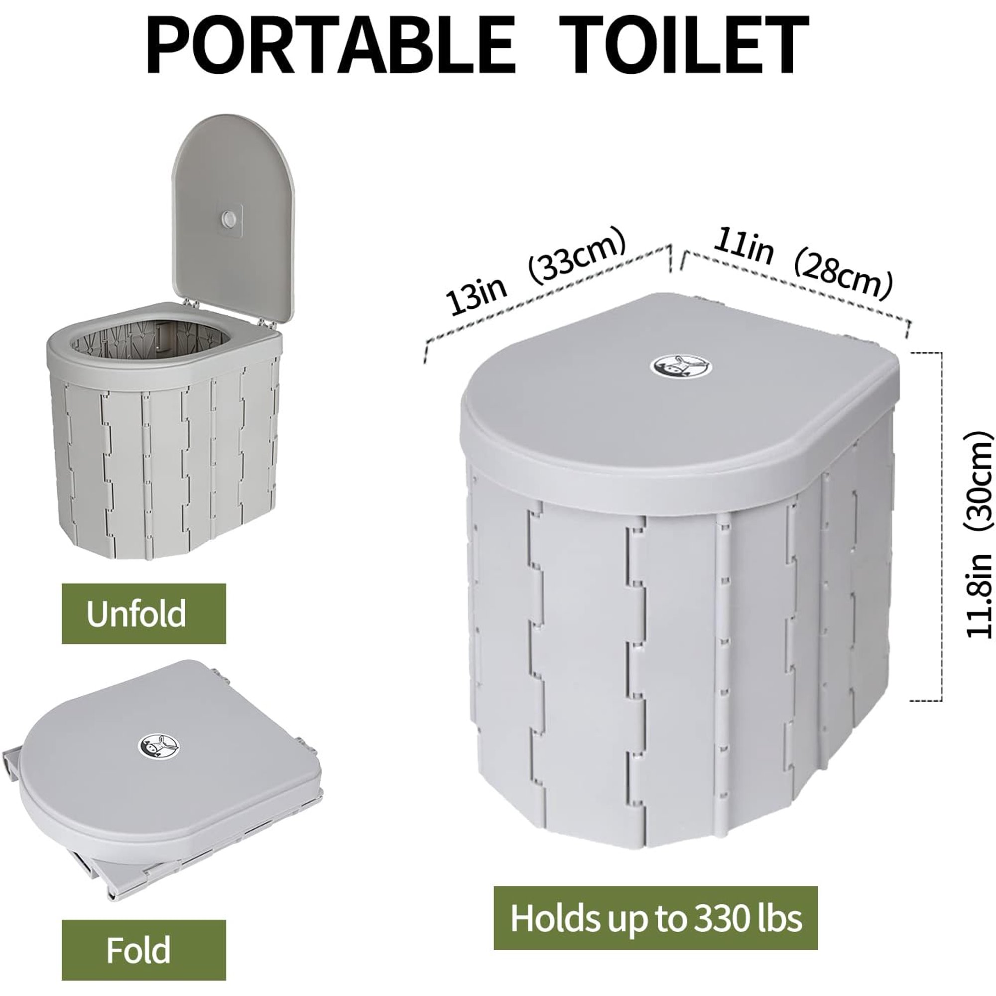 Portable Camping Toilets for Adult, Outdoor Toilet for Camping, Privacy Tent with Carry Bags, Portable Potty, Washable and Foldable for RV Travel