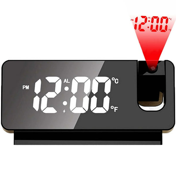 Digital Alarm Clock,Digital Projection Alarm Clock for Bedroom, Large LED Digital Clock with 180° Projector for Bedrooms with USB Charger Port, Loud Electric Alarm Clock for Kids, Adults, Elders