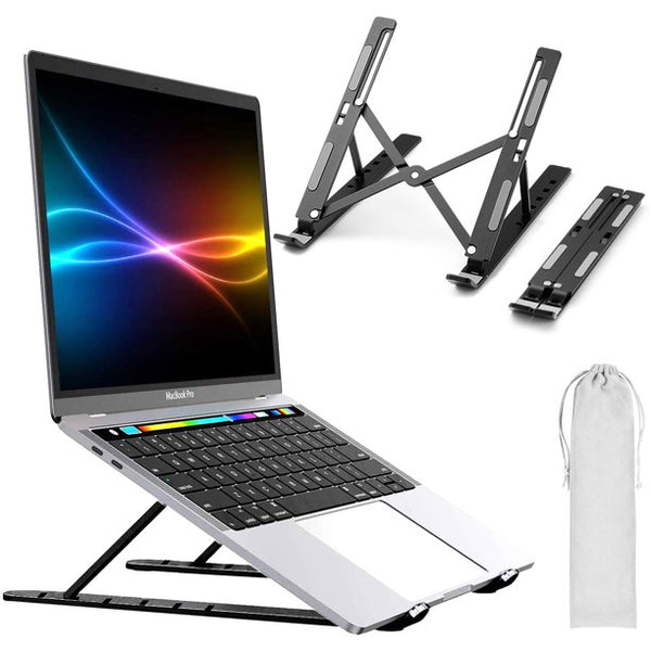 Laptop Stand, Adjustable Laptop Notebook Stand Holder, Portable Laptop Riser Compatible with MacBook Air Pro HP Dell XPS Lenovo All Laptops