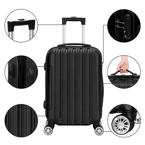 HKEEY 3 Piece Luggage Sets Hard Shell Suitcase Set with Spinner Wheels for Travel Trips Business