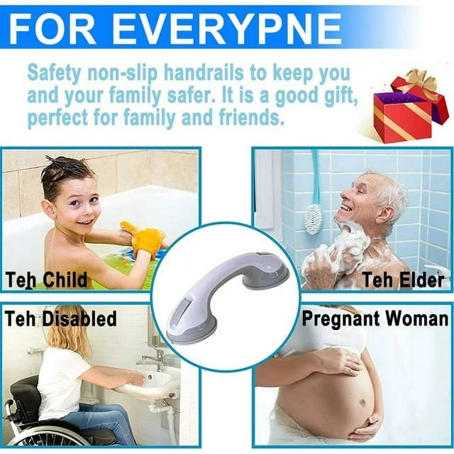 Musment Bathtub Safety Rail, Medical Adjustable Tub Grab Bar Handle Clamp Safety Handrail Support for Seniors and Elderly, White