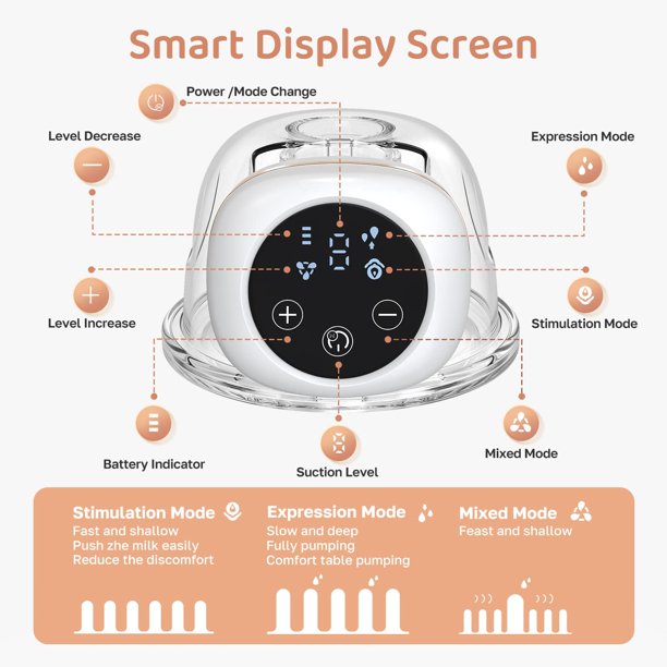 Breast Pump Wearable, Double Portable Breast Pump Electric 24mm