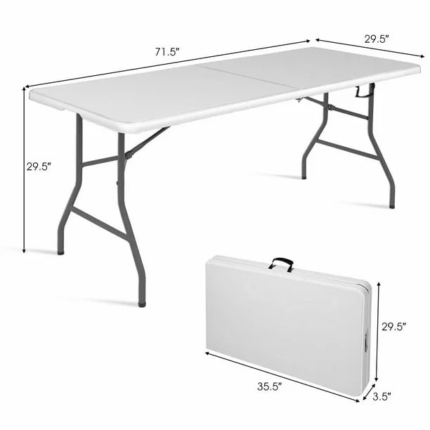 HKEEY Folding Table Portable Plastic Indoor Outdoor Picnic Party Dining