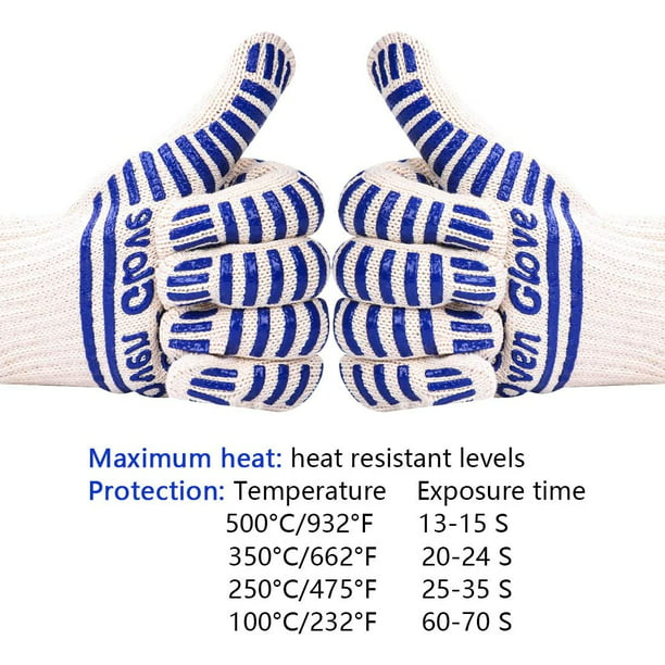 Professional Long Wrist Protect Oven Gloves, Heat Resistant Grill Gloves, Non-Slip Cooking Gloves, Cooking Barbecue Gloves Kitchen Mitts,Cooking Barbecue Gloves Kitchen Mitts