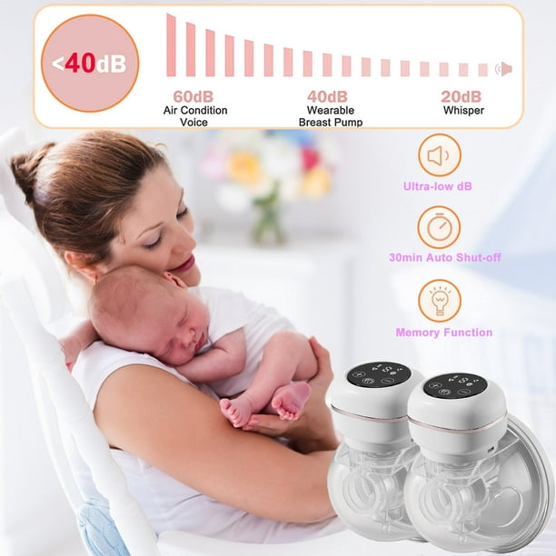 Wearable Breast Pump, 2pcs Electric Hands Free Breast Pump,Breast Pump,LED Display,Low Noise &Painless Breastfeeding,3 Modes & 9 Levels,Electric Breast Pump