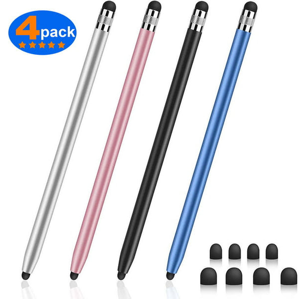 Stylus Pen for ipad,Stylus for Touch Screens, Digiroot 4-Pack Stylus Pens High Sensitivity & Precision Capacitive Stylus with 8 Extra Tips for iPhone/ iPad Pro/ Tablets/ Samsung/ Galaxy/ PC