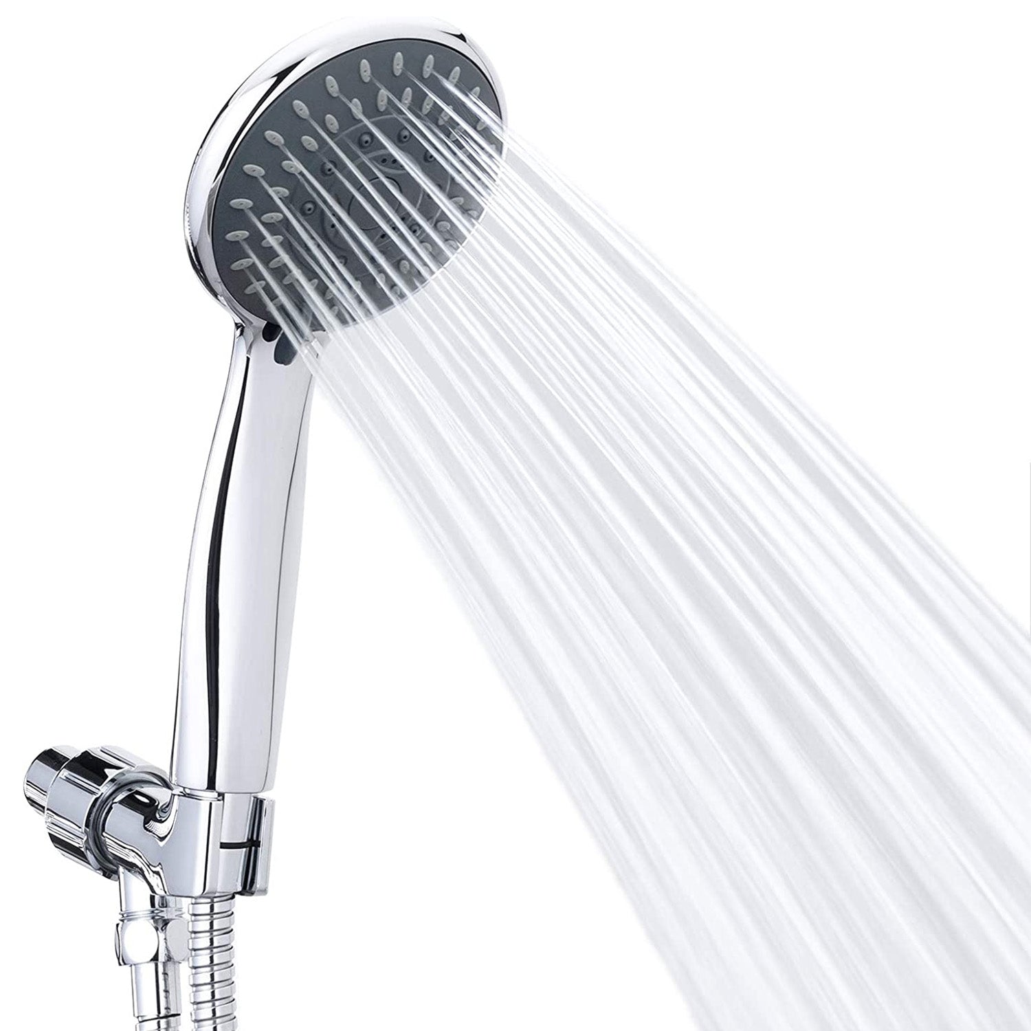 High Pressure Handheld Shower Head With Water Stop Button, Handheld Shower Head With Ultra-long