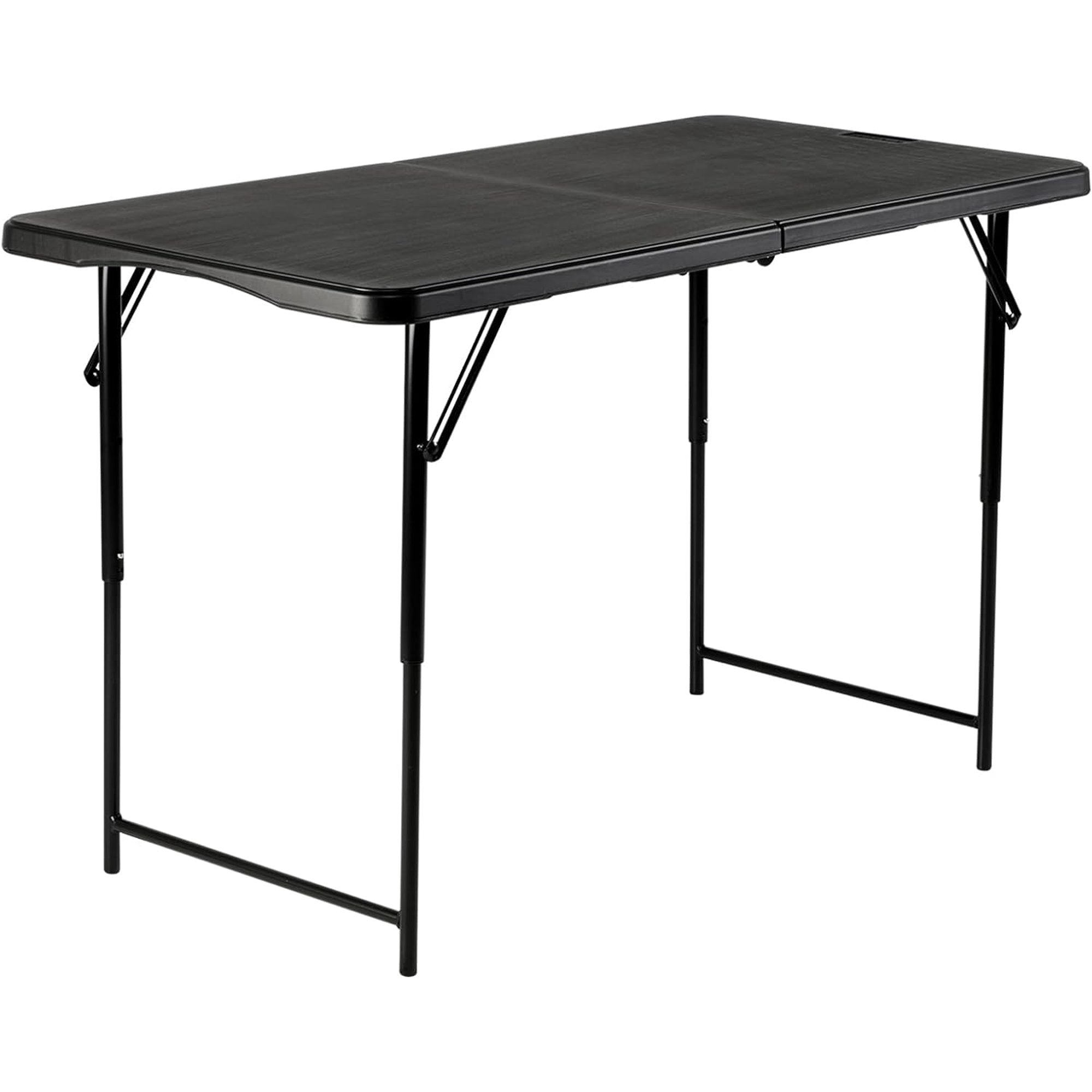 4 FT Folding Table, Portable Adjustable Height Table for Indoor Outdoor, Parties, Weddings, BBQs, Camping