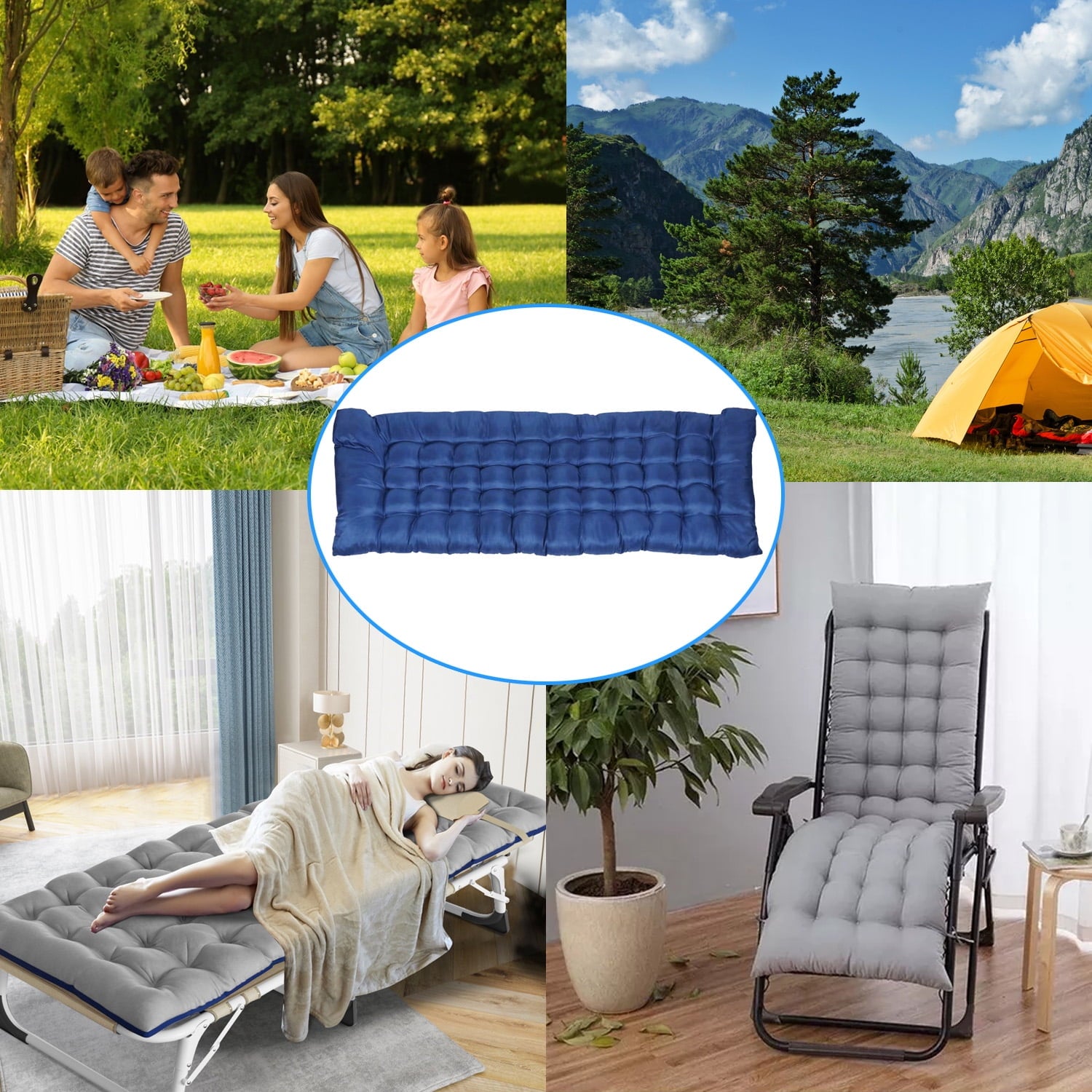 Sleeping Mat Camping Pad Camping Cot Mattress (75''x27'') for Outdoor & Indoor, Picnic, Hiking