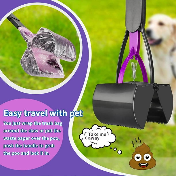 HKEEY Pet Pooper Scooper Foldable Long Handle Pooper Scooper Pet Waste Pick up for Dogs and Cats