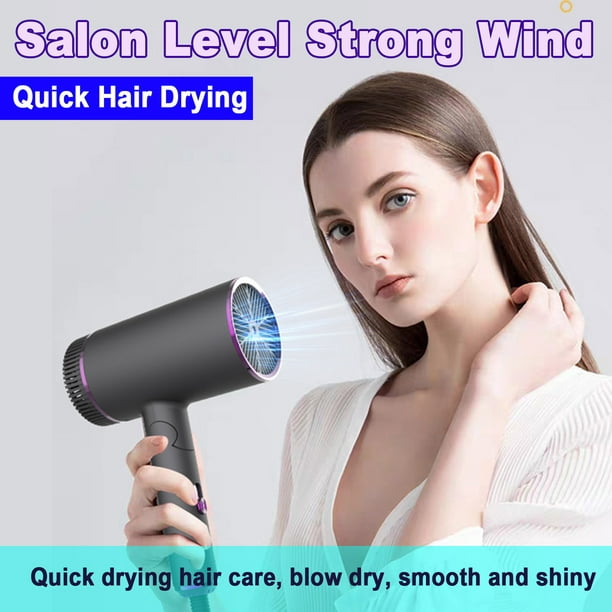 HKEEY Hair Dryer,1200W Professional Ionic Hair Blow Dryers,Powerful Hot/Cool Wind Blow Dryer,Foldable with 2 magnetic styling accessories Travel & Home Use, Black