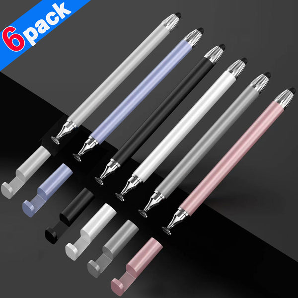 Touchscreen Stylus Pen, 3 in 1 Universal Stylus Touch Screen Pen, High Sensitivity & Precision Capacitive Stylus for iPhone iPad Samsung Tablet Cell Phone PC Laptop, All Touch Screen Devices[6Pcs]