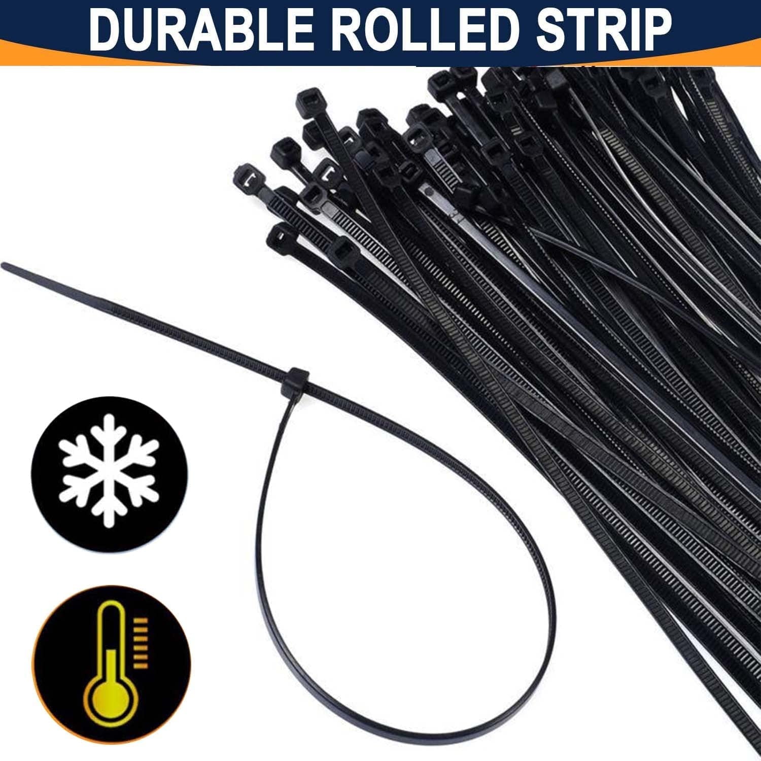 Nylon Cable Wire Zip Ties for Home, Garden, Office and DIY, Black