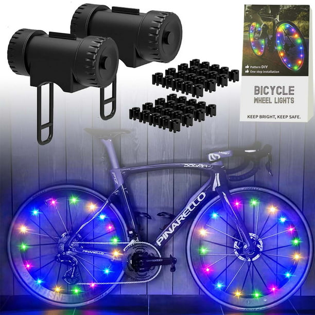 Musment Bike Wheel Lights,LED Bike Wheel Lights, Bike Lights Bright Waterproof Cycling Tire Light for Kid, Teens, Adults, Easy Install and Fits Most Bikes, Not Affect Riding