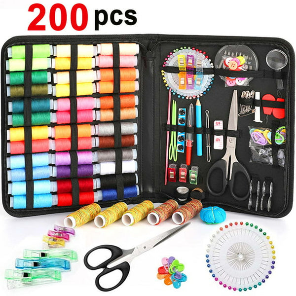 Sewing Kit，200pcs Sewing Supplies and Accessories for Adults & Kids, Sewing Kits Suitable for Traveller, Adults, Kids, Beginner, Emergency, Diy and Home by Inscraft