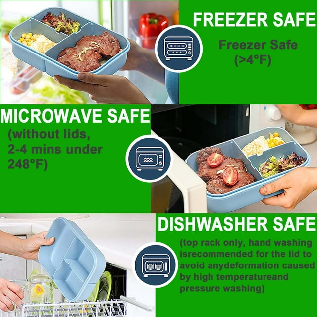 Bento Box, Lunch Box for Adults Kids 1100ML Lunch Container Bento Boxes with Fork, Leakproof & Durable for On-the-Go Meal, Dishwasher Micro-Wave Safe