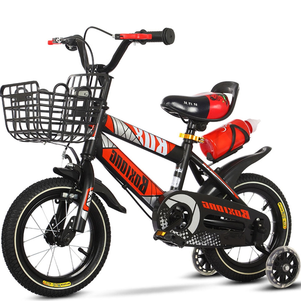 HKEEY 16 in. Rock It Boy Kids Bike, Neon Powder -Red