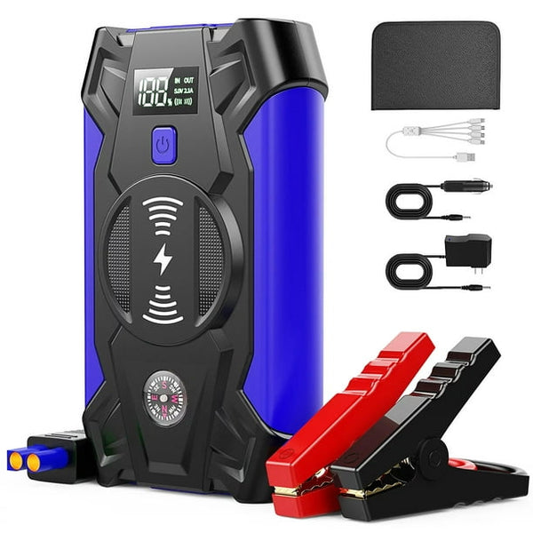 HKEEY Jump Car Starter, 4000A Peak 27800mAh Battery Jump Starter (for All Gas or Up to 10L Diesel), Battery Booster Power Pack, 12V Auto Jump Box with LED Light