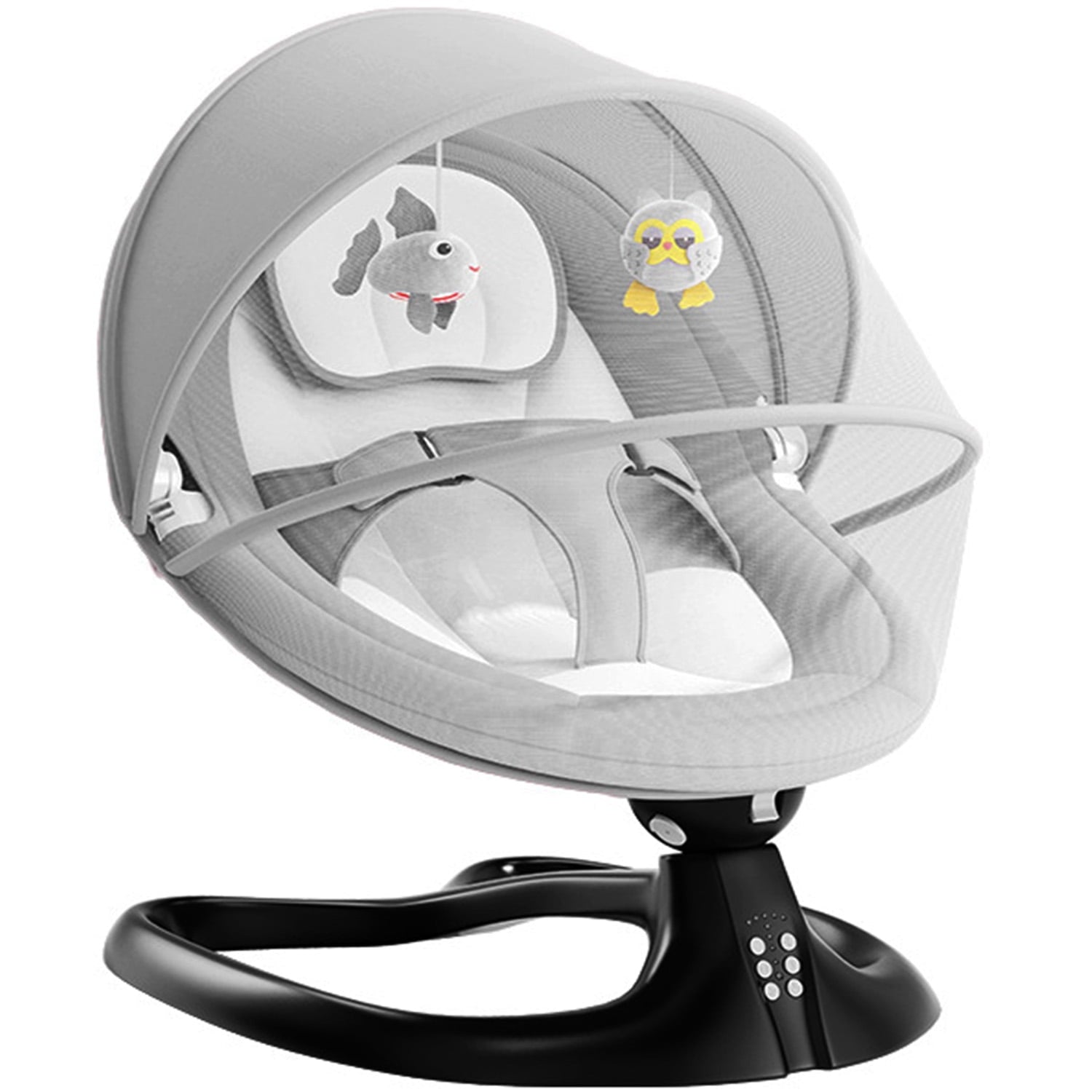 Musment Electric Baby Swing, Bluetooth Speaker, Remote Control,Gray