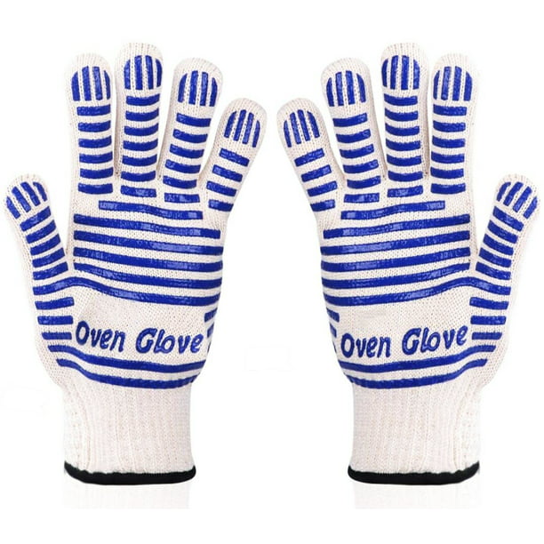 Professional Long Wrist Protect Oven Gloves, Heat Resistant Grill Gloves, Non-Slip Cooking Gloves, Cooking Barbecue Gloves Kitchen Mitts,Cooking Barbecue Gloves Kitchen Mitts