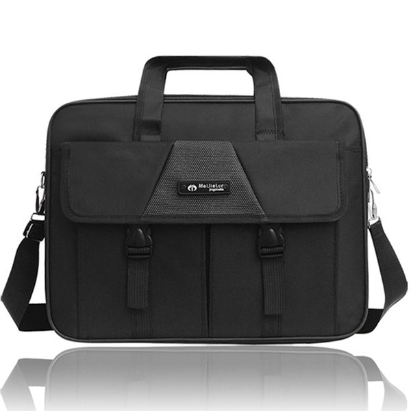 Laptop Bag, 15.6" Classic Slim Business Briefcase，Water Resistant Messenger Shoulder Bag with Strap, Durable Office Bag,Computer Bag Work Office Travel,Black