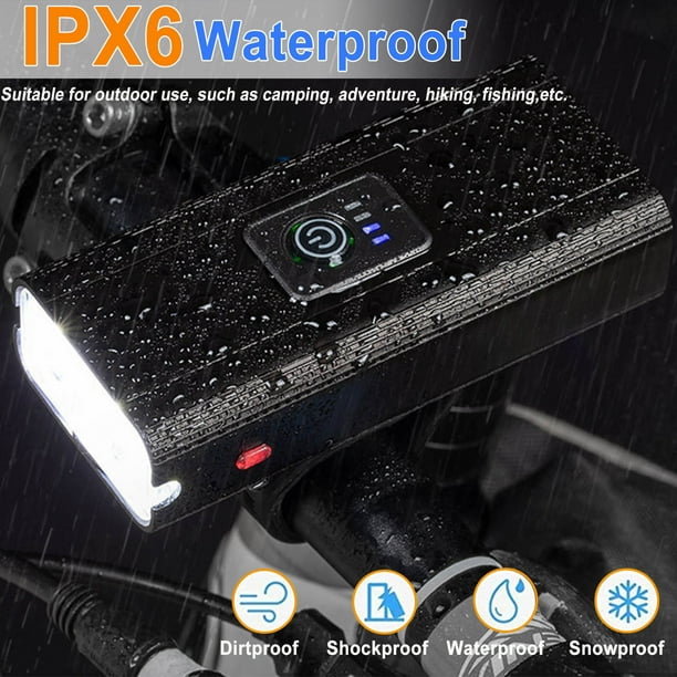 Bike Lights, USB Rechargeable Bike Lights Set, 1000 Lumens 6 Modes Super Bright Front Headlight & Back Taillight Set, IPX5 Waterproof, Power Bank Feature for Road, Mountain, Night Riding