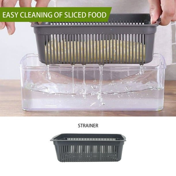 Vegetable Chopper Slicer 14 in 1 Multifunction Veggie Dicer Cutter Onion Chopper for Tomato Potato Carrot Garlic Fruits and Salads Slicing Chopper with Container Dicing Shredding with Egg Slicer