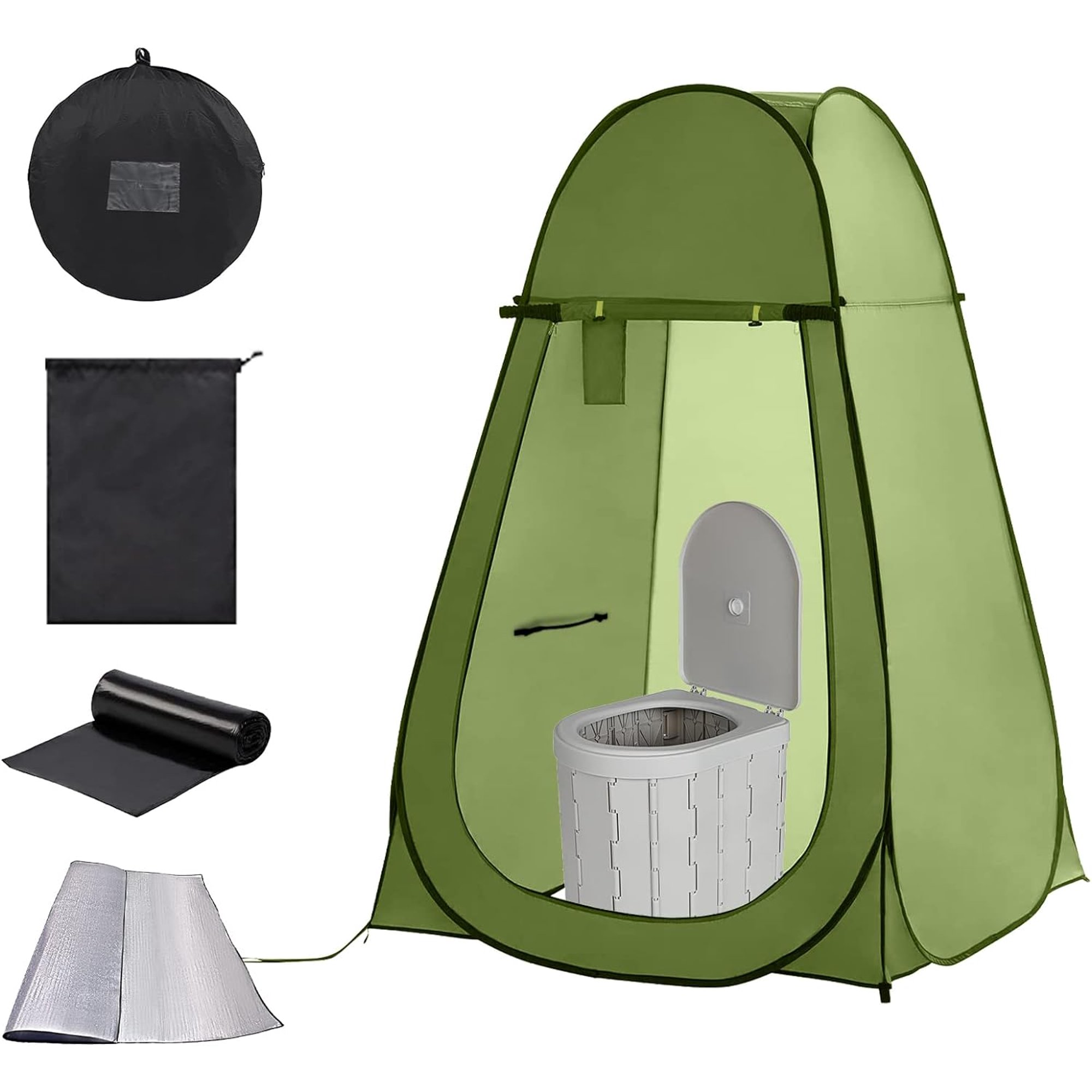 Portable Camping Toilets for Adult, Outdoor Toilet for Camping, Privacy Tent with Carry Bags, Portable Potty, Washable and Foldable for RV Travel