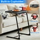 TV Tray Table, Adjustable TV Tray Table with Laptop Stand, Folding Table Trays, w/6 Height & 3 Tilt Angle, w/Cup Holder, Multifunctional TV Table Tray for Eating & Reading