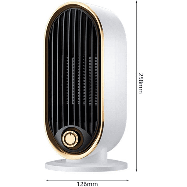 PTC Fan Heater, 800W Portable Lower Energy Portable Heater with Overheat and Tip-Over Protection, Quiet Space Heater for Indoor Bedroom Living Room