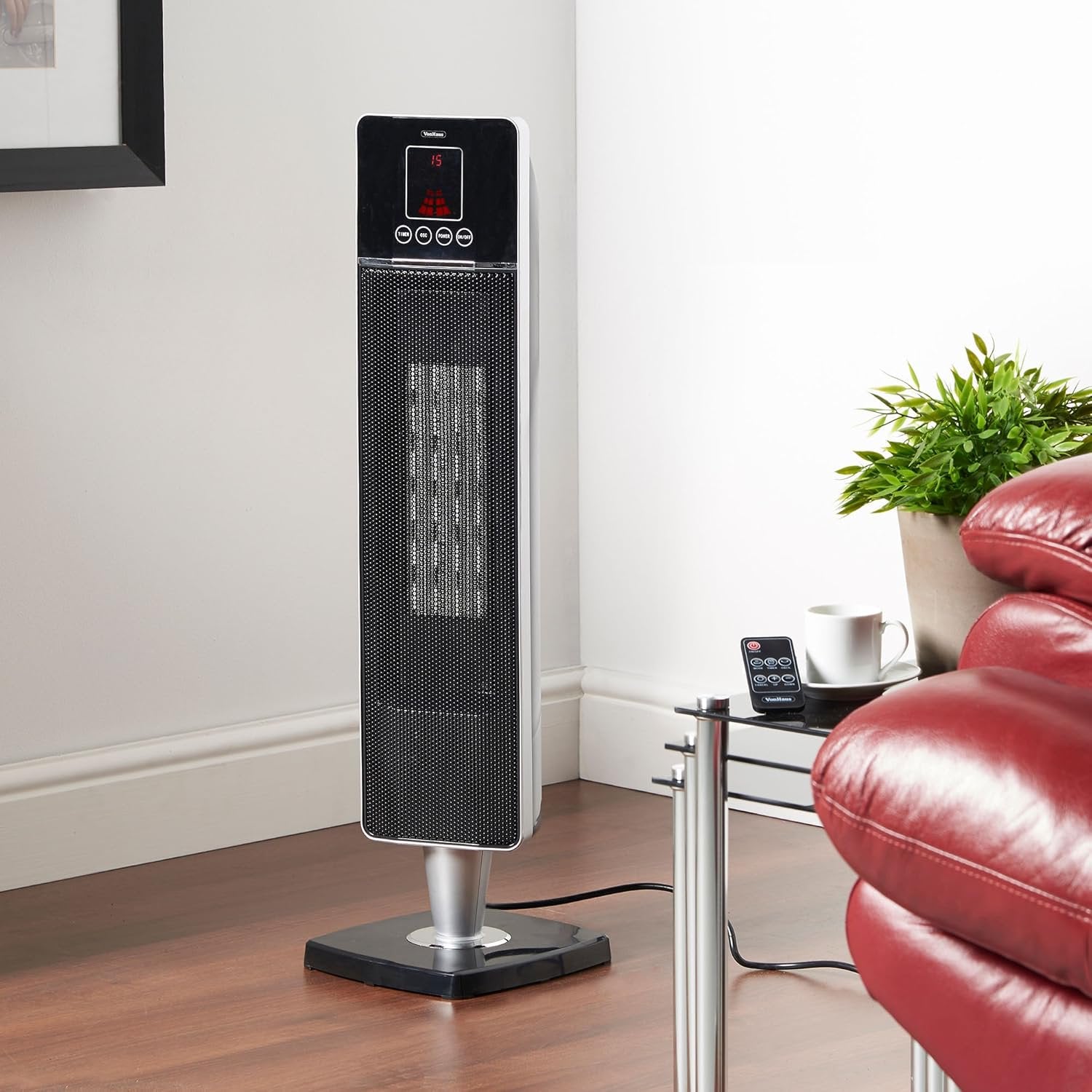 Electric Ceramic Tower Heater Space Heater, Black