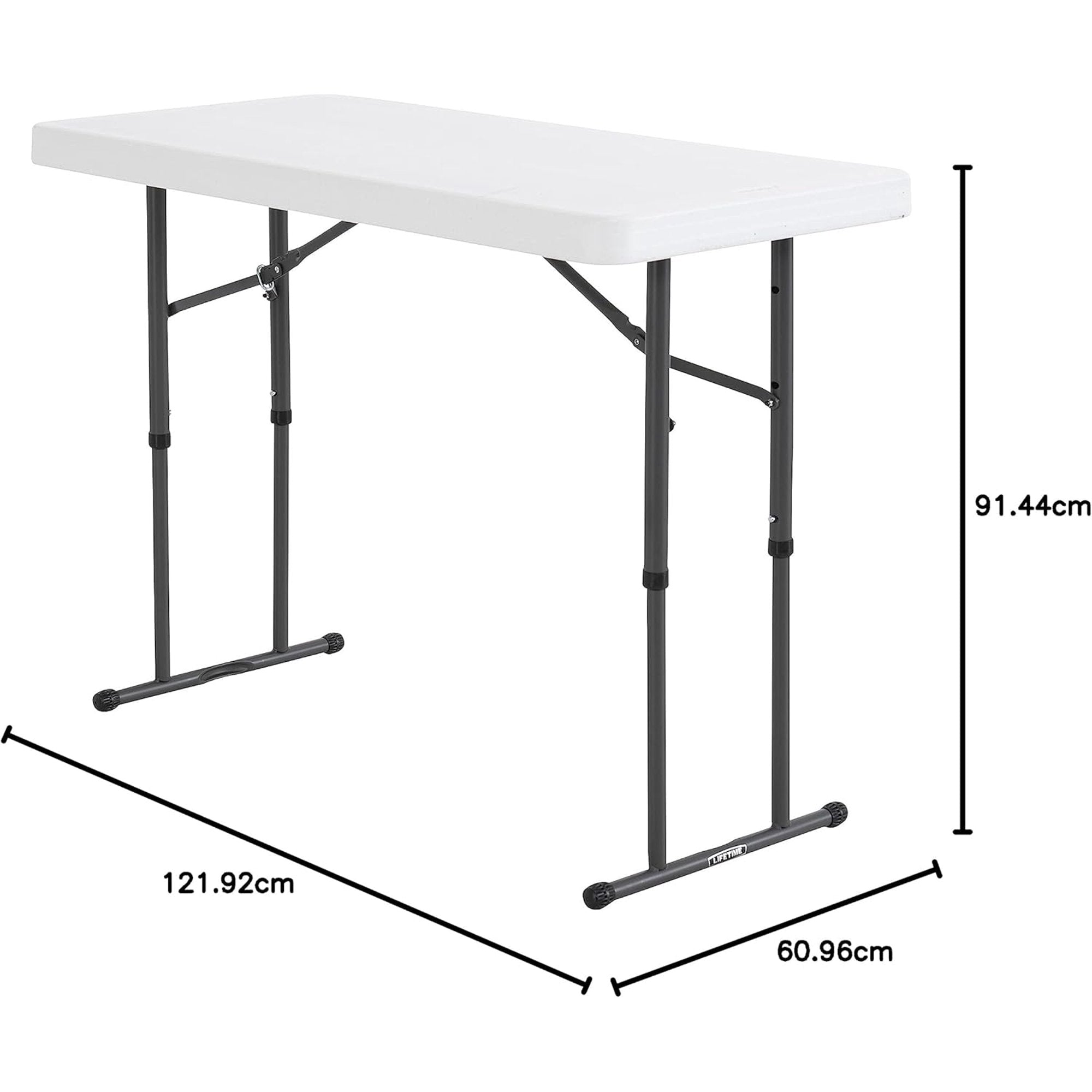 6 Foot Folding Table, Fold-in-Half Camping Table, Indoor/Outdoor Essential