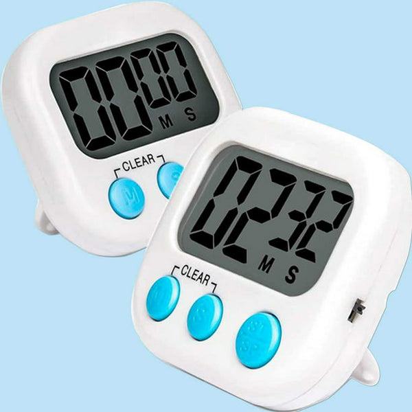 HKEEY Kitchen Timer, [2 Pack] Digital Kitchen Timer Big Digits