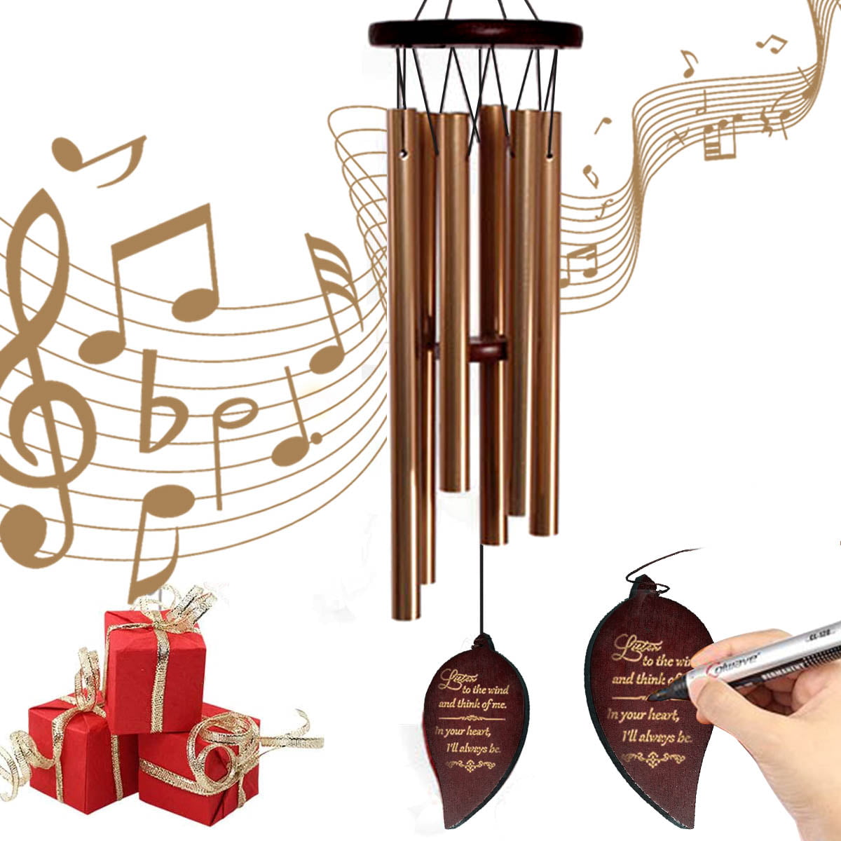 HKEEY Wind Chimes, Wind Chime for Outside, Memorial Wind Chimes