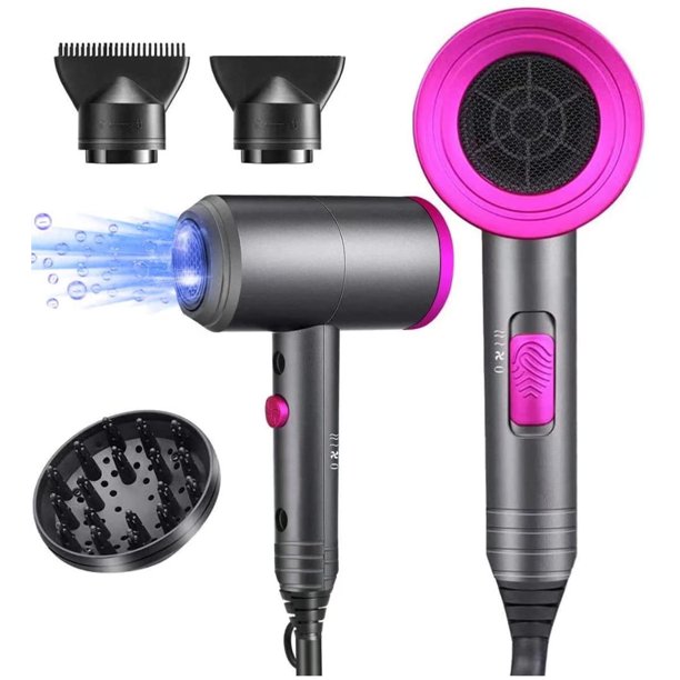 HKEEY Hair Dryer, Professional Blow Dryer Safety Upgraded, Negative Ion Technolog, 3 Heating/Cold Settings, Contain 2 Nozzles and 1 Diffuser