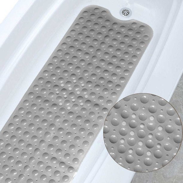 Shower Mat , Bath Mat for Tub, 39.4 x 15.8 Inch Bath Mats for Bathroom &  Bathtub Mat Non Slip, Superior Grip&Drainage 