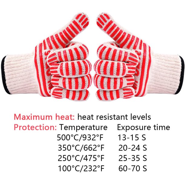 Musment Professional Long Wrist Protect Oven Gloves, Heat Resistant Grill Gloves, Non-Slip Cooking Gloves, Cooking Barbecue Gloves Kitchen Mitts,Cooking Barbecue Gloves Kitchen Mitts