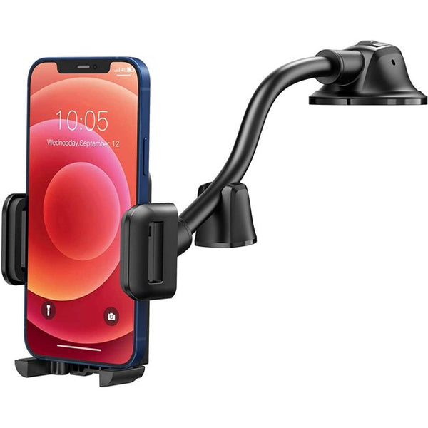 NIUTA Car Phone Mount, Phone Holder for Car, Long Arm Suction Car Phone Holder,Strong Sticky Gel Suction Cup and Anti-Shake Stabilizer Compatible with All Phone iPhone & Android Smartphone