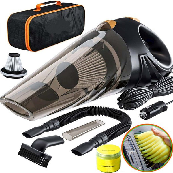 HKEEY Car Vacuum Cleaner,Car Cleaning Gel,Wet Dry Usd Vacuum Cleaner,12V Strong Suction and Double Filtration System, Portable&Handheld Vacuum Cleaner Corded with Mutiple Accessories for All-Round Cleaning