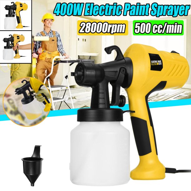 HKEEY Paint Sprayer, Home Electric Spray Gun, 400 Watt Power 800 ml Paint Container Spray Gun, Home Easy Spraying and Cleaning, Complete Adjustability