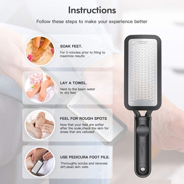 Musment Foot Rasp Foot File and Foot Scrubber. Best Pedicure Tools Callus Remover for Feet , Feet Scrubber Dead Skin& Foot Care Can be Used on Both Wet and Dry Feet