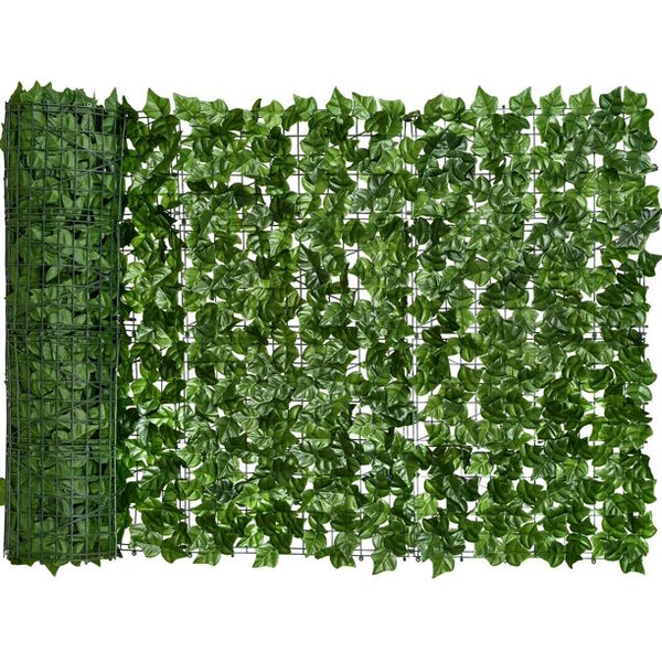 HKEEY Artificial Faux Ivy Privacy Fence Screen, 119.5" x 39" Artificial Hedges Fence and Faux Ivy Vine Leaf Decoration for Outdoor Decor, Indoor Decor, Party, Wedding Decor.