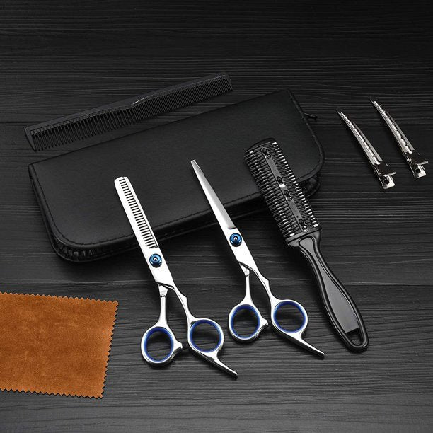 HKEEY Professional Hair Cutting Scissors Kit, Hair Scissors, Thinning Shears, Comb, Hairdressing Shears Set for Barber, Salon, Home, 6.7 inch