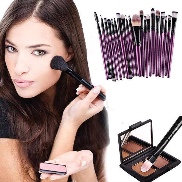 Vabogu Makeup Brushes, 20 PCS Makeup Brush Set tools Make-up Toiletry Kit Wool Makeup Brush Set