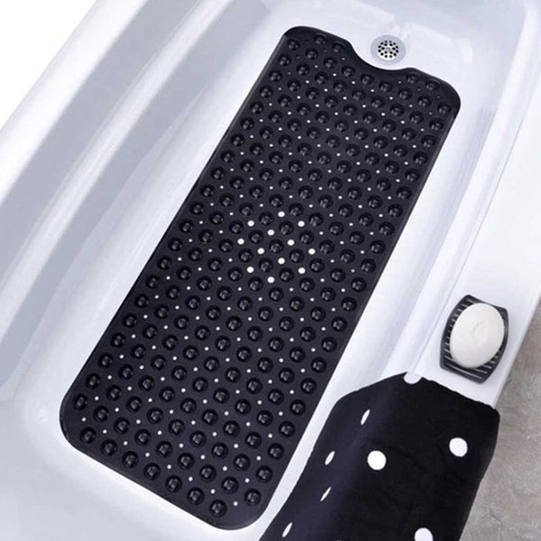 HKEEY Bath Tub Shower Mat,40" x 16" Extra Long Anti Slip Shower Mat with Drain Holes&200 Large Suction Cups to Keep Floor Clean,Soft on Feet Bath Tub Mat