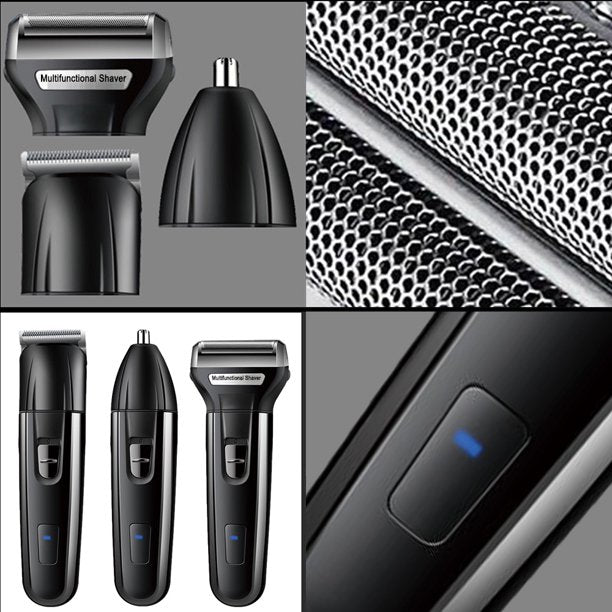 NIUTA 3-in-1 Electric Shaver for Men Rechargeable Sideburns Beard Nose Hair Trimmer Grooming Kit