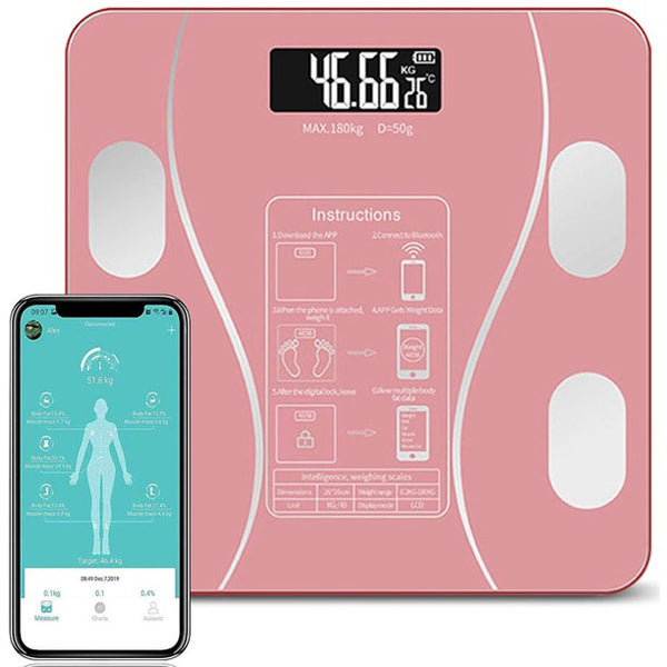 HKEEY Smart Weight Scale , Body Fat Scale, Bluetooth Smart Body Weight Scale, Wireless Digital Bathroom Scale with Smartphone App