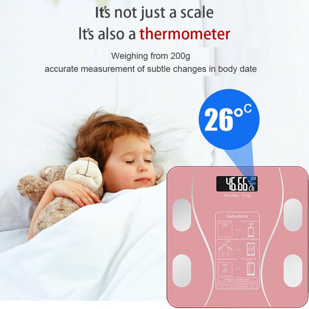 HKEEY Smart Weight Scale , Body Fat Scale, Bluetooth Smart Body Weight Scale, Wireless Digital Bathroom Scale with Smartphone App