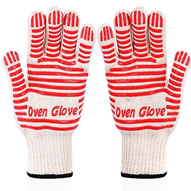 Musment Professional Long Wrist Protect Oven Gloves, Heat Resistant Grill Gloves, Non-Slip Cooking Gloves, Cooking Barbecue Gloves Kitchen Mitts,Cooking Barbecue Gloves Kitchen Mitts